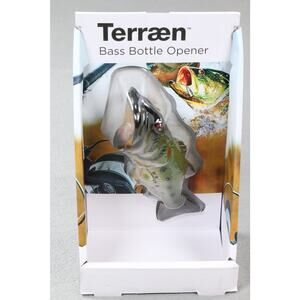 Terraen Bass Bottle Opener Fishing Gift Novelty Bar Tool Wall Mount New